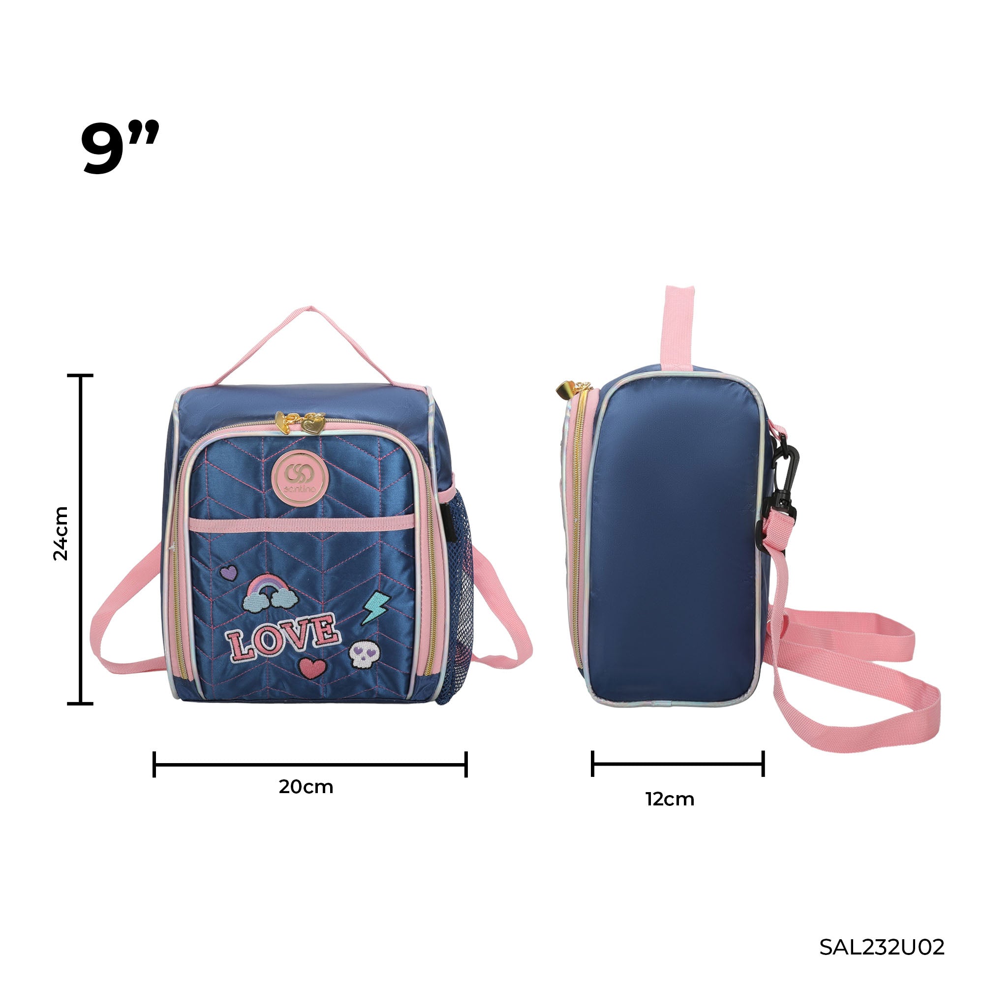 Sweet Girl Pop Style Lunch Box by Santino Pol SAL232U Blue