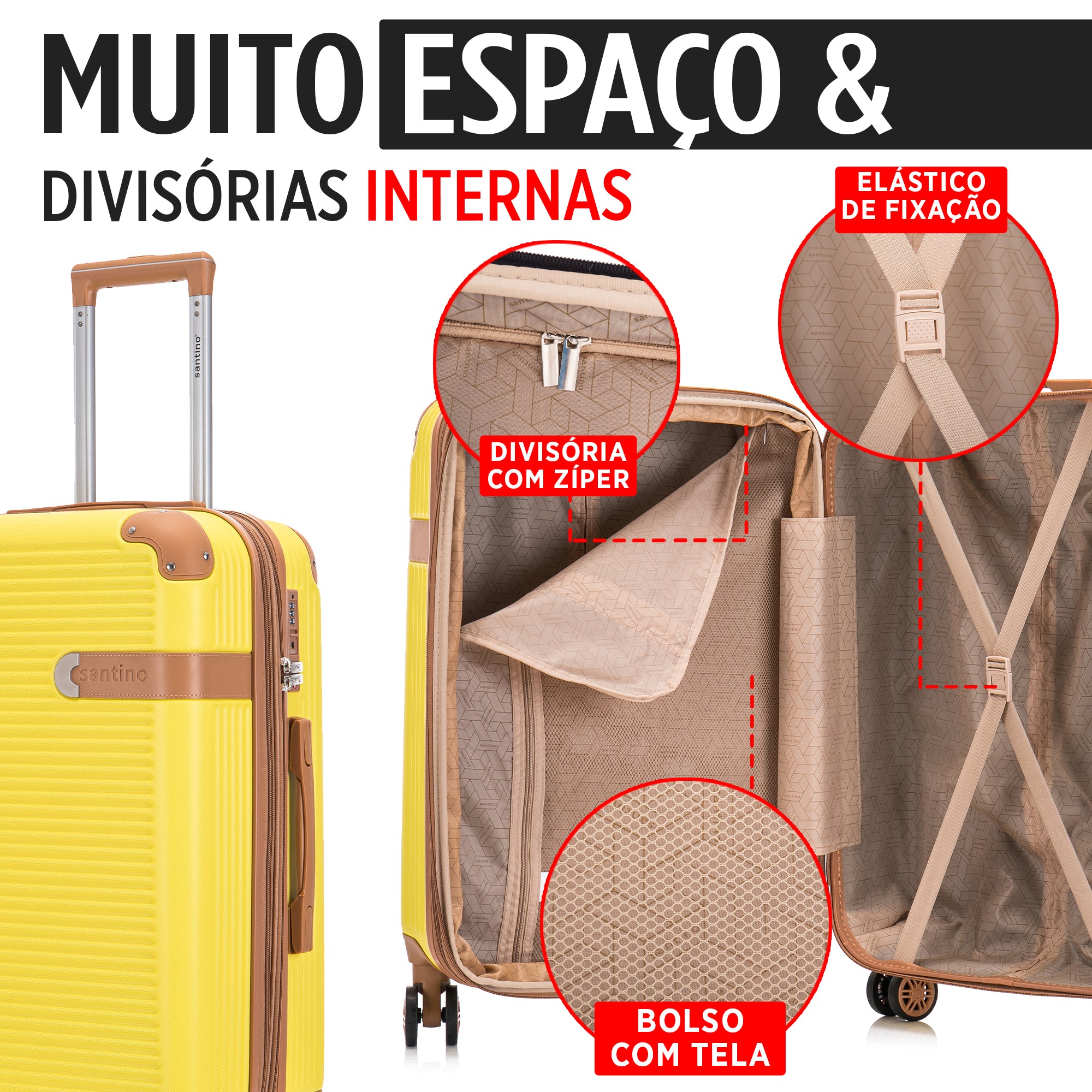 Nice Rigid 360° Santino G Travel Suitcase - ABEV407G
