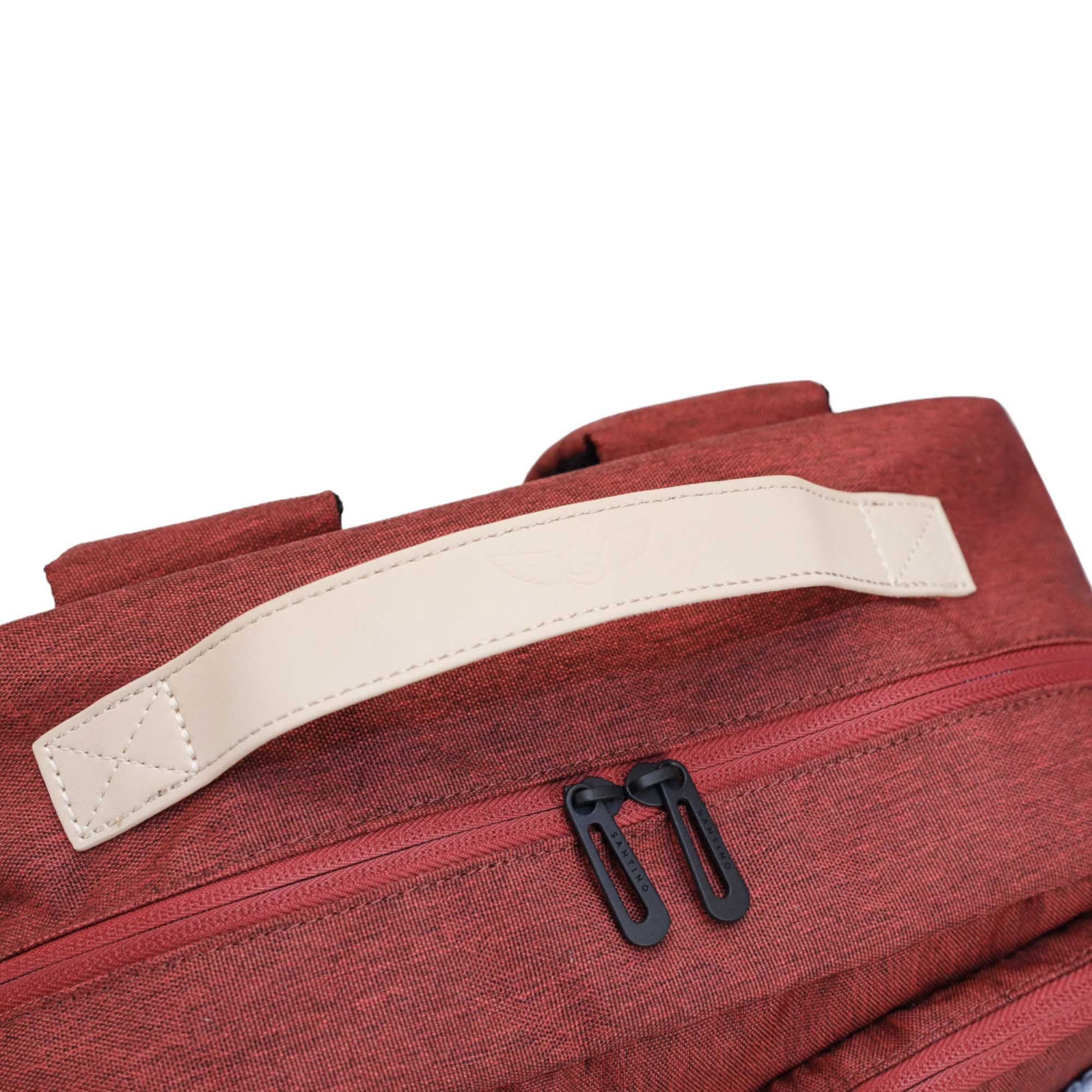 Pop Organizer Notebook Backpack by Santino Red Polyester
