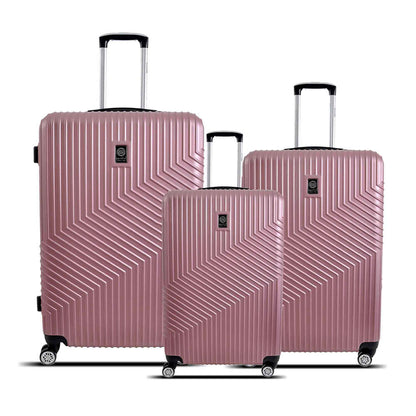 Santino Geometric 3-Piece Rigid 360° Luggage Set - SAV7003J