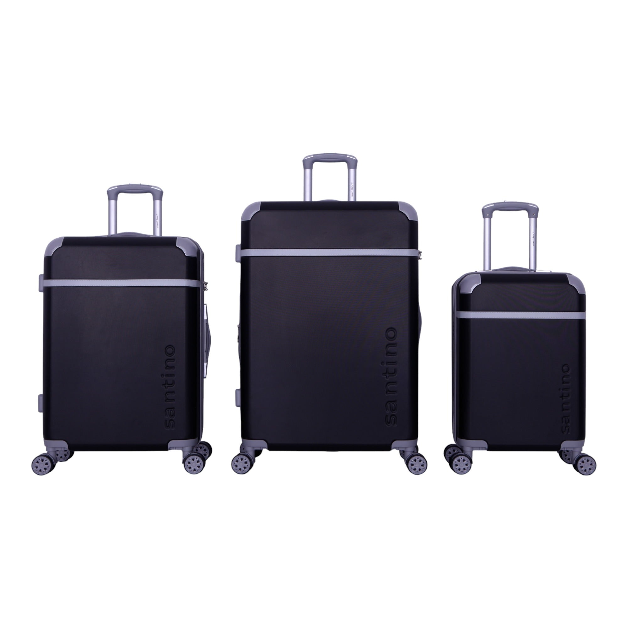 Santino SDV601J 3-Piece Long Beach Hardside Suitcase Set
