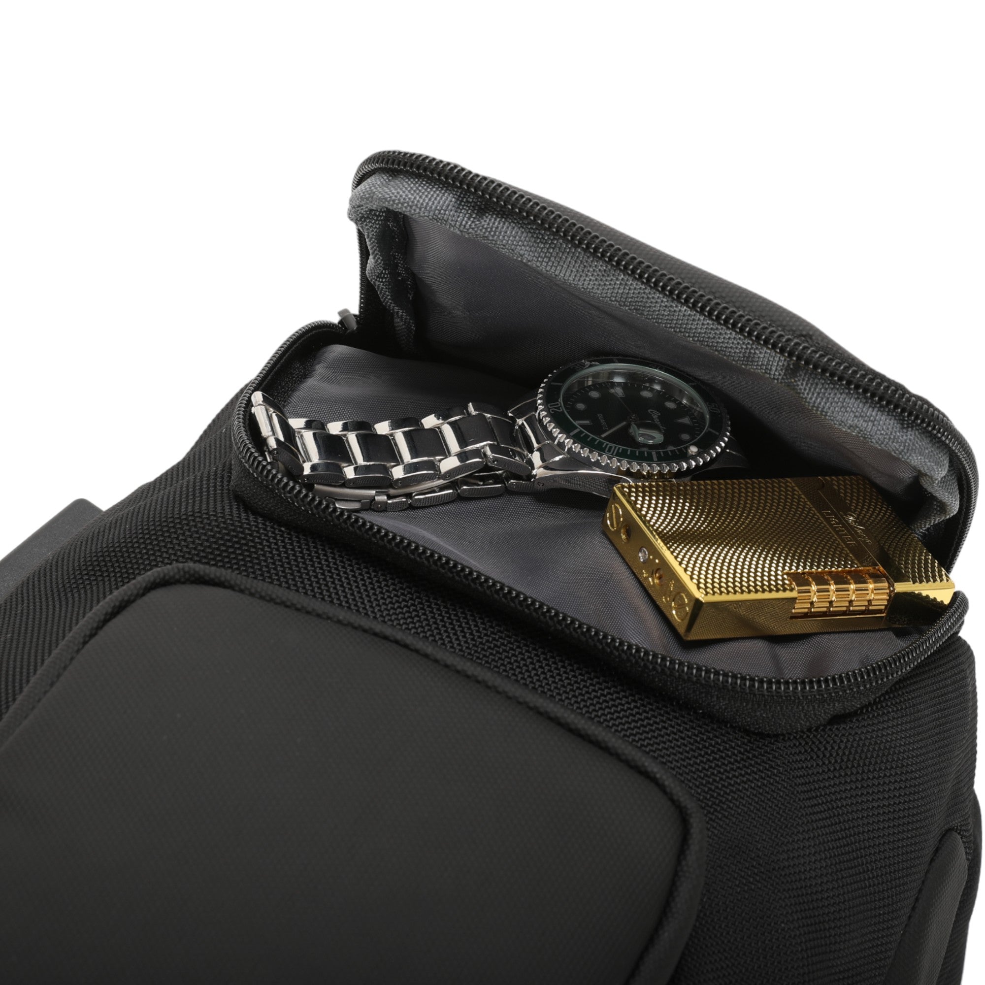 Quinn by Santino Oxford Black Crossbody Backpack SAN275U