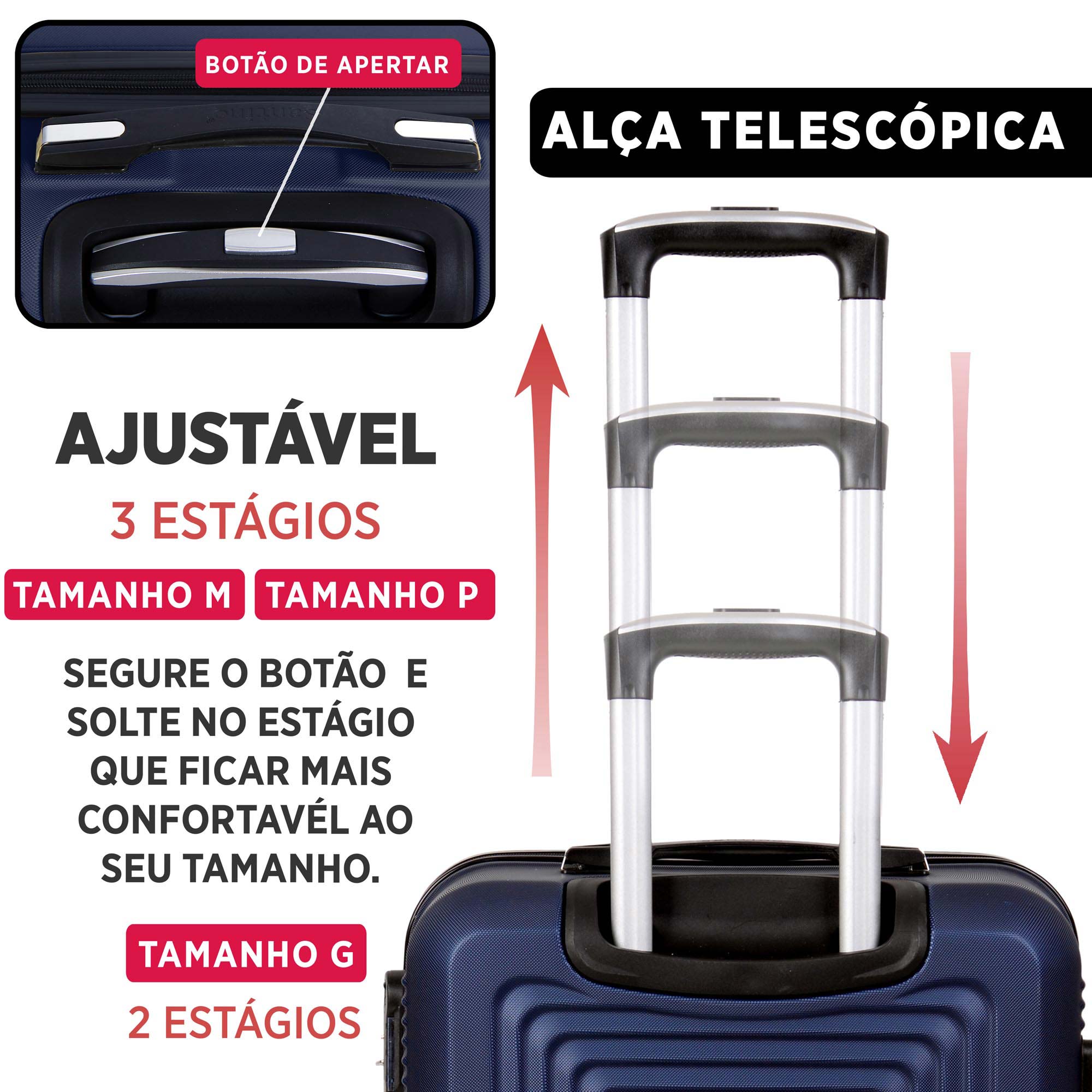 Santino 3-Piece Pisa Rigid 360° Luggage Set - MZV183J