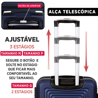 Santino 3-Piece Pisa Rigid 360° Luggage Set - MZV183J