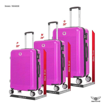 Santino 3-Piece Pisa Rigid 360° Luggage Set - MZV183J