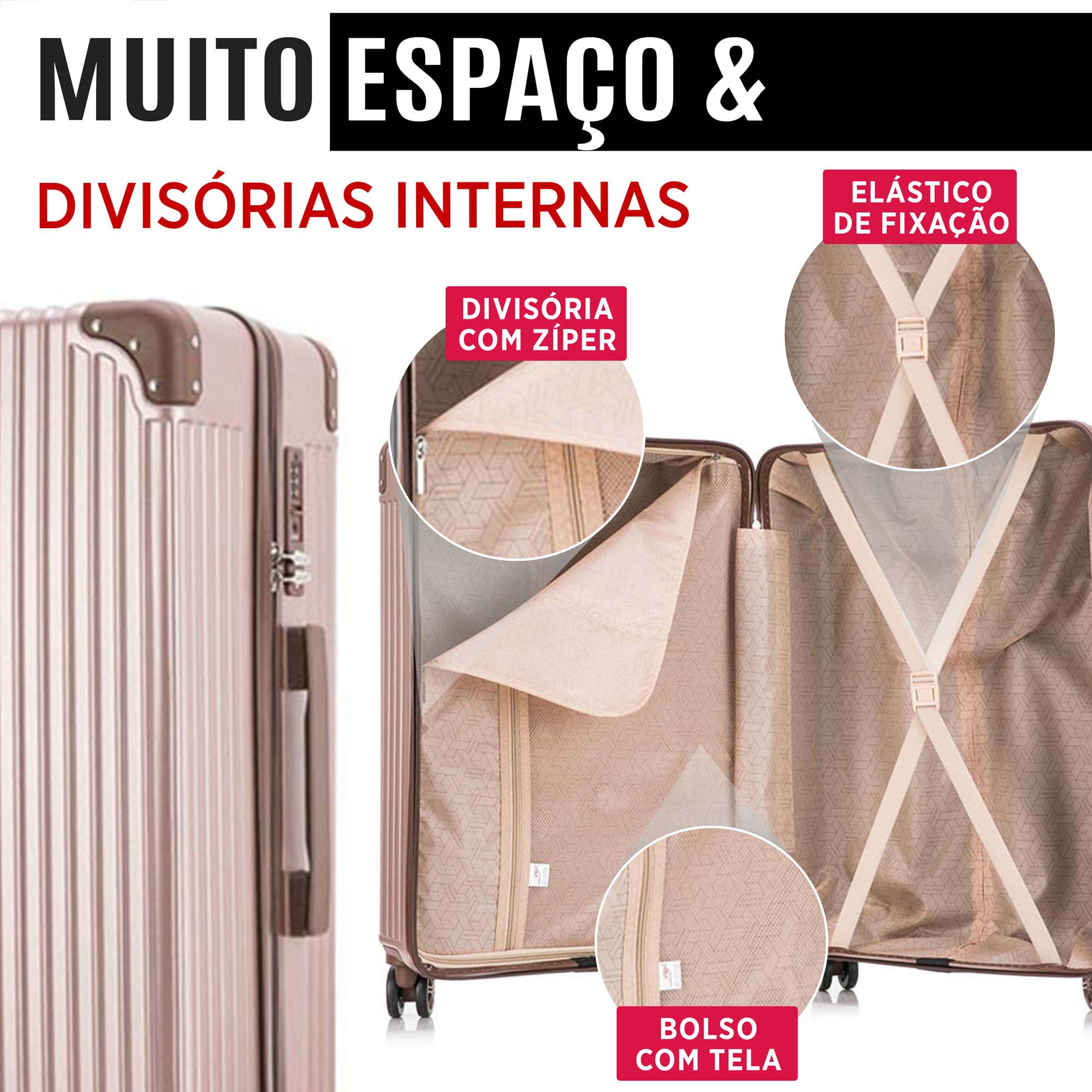 Palazzio 3 Piece 360° Luggage Set Santino PLV191J