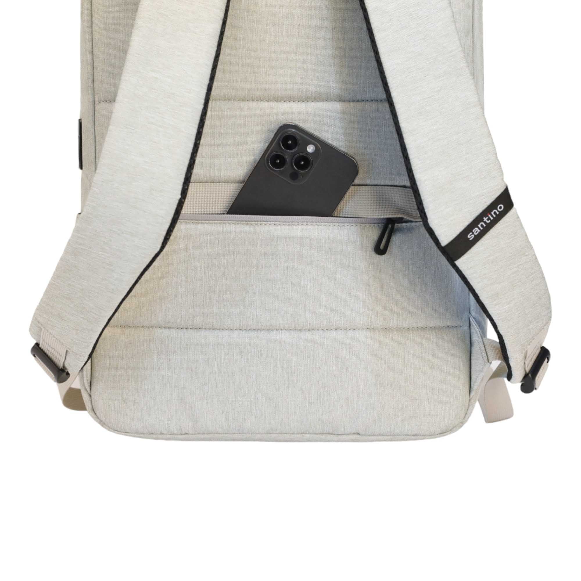 Pop Organizer Notebook Backpack by Santino Polyester Gray