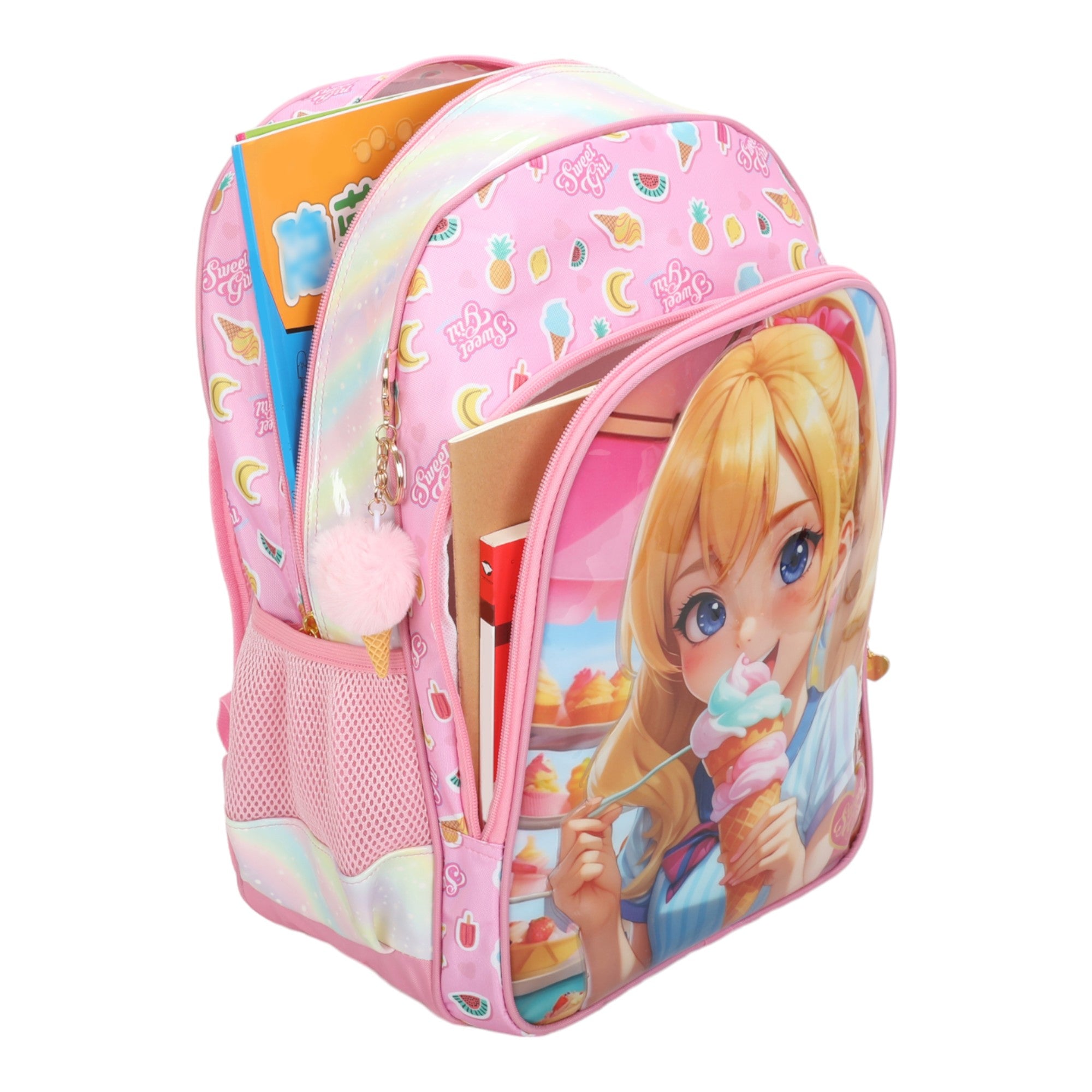 Sweet Girl Ice Cream Children's Backpack by Santino - SGM20U- Pink