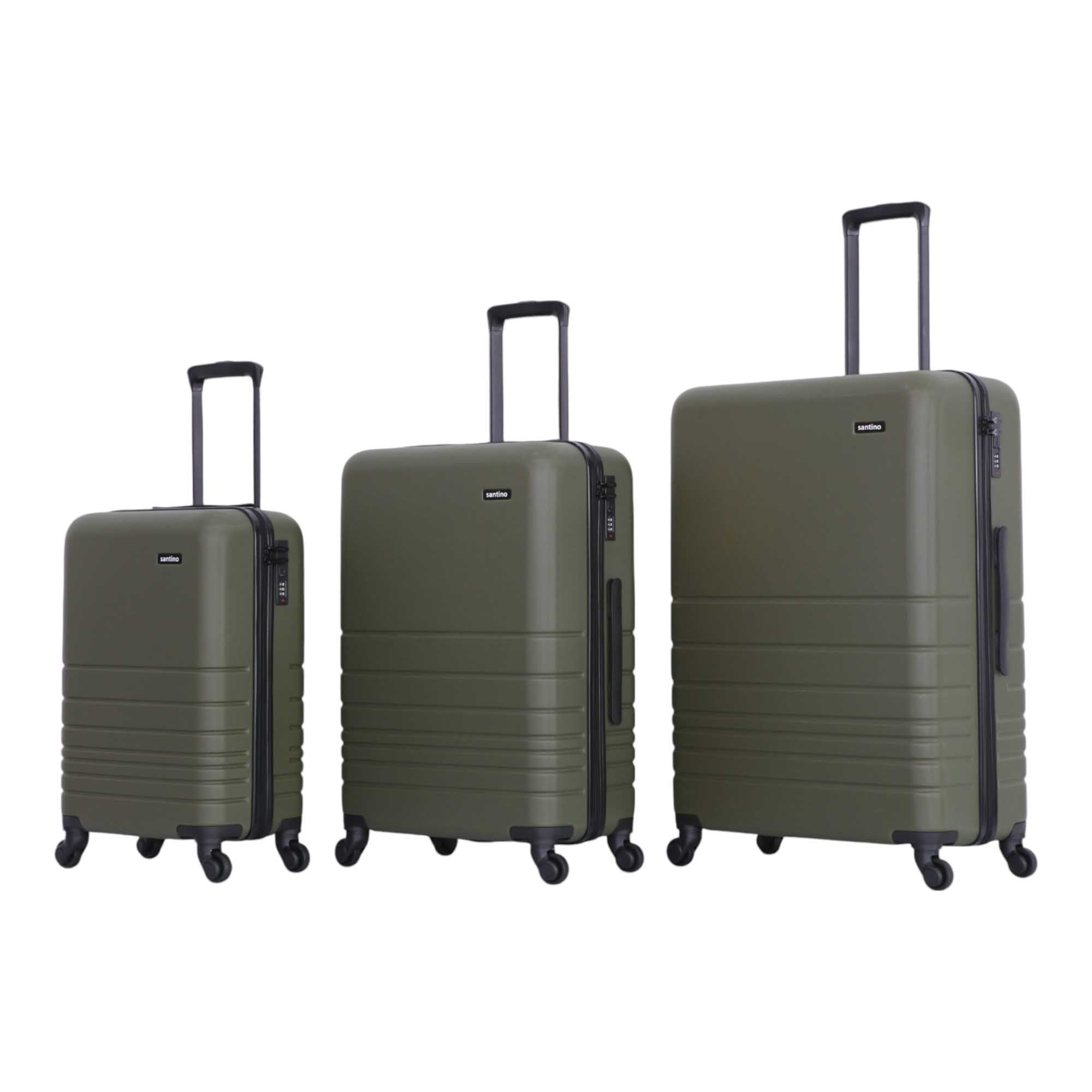 Zeus 3-Piece Rigid Suitcase Set Moss Green SDV701J