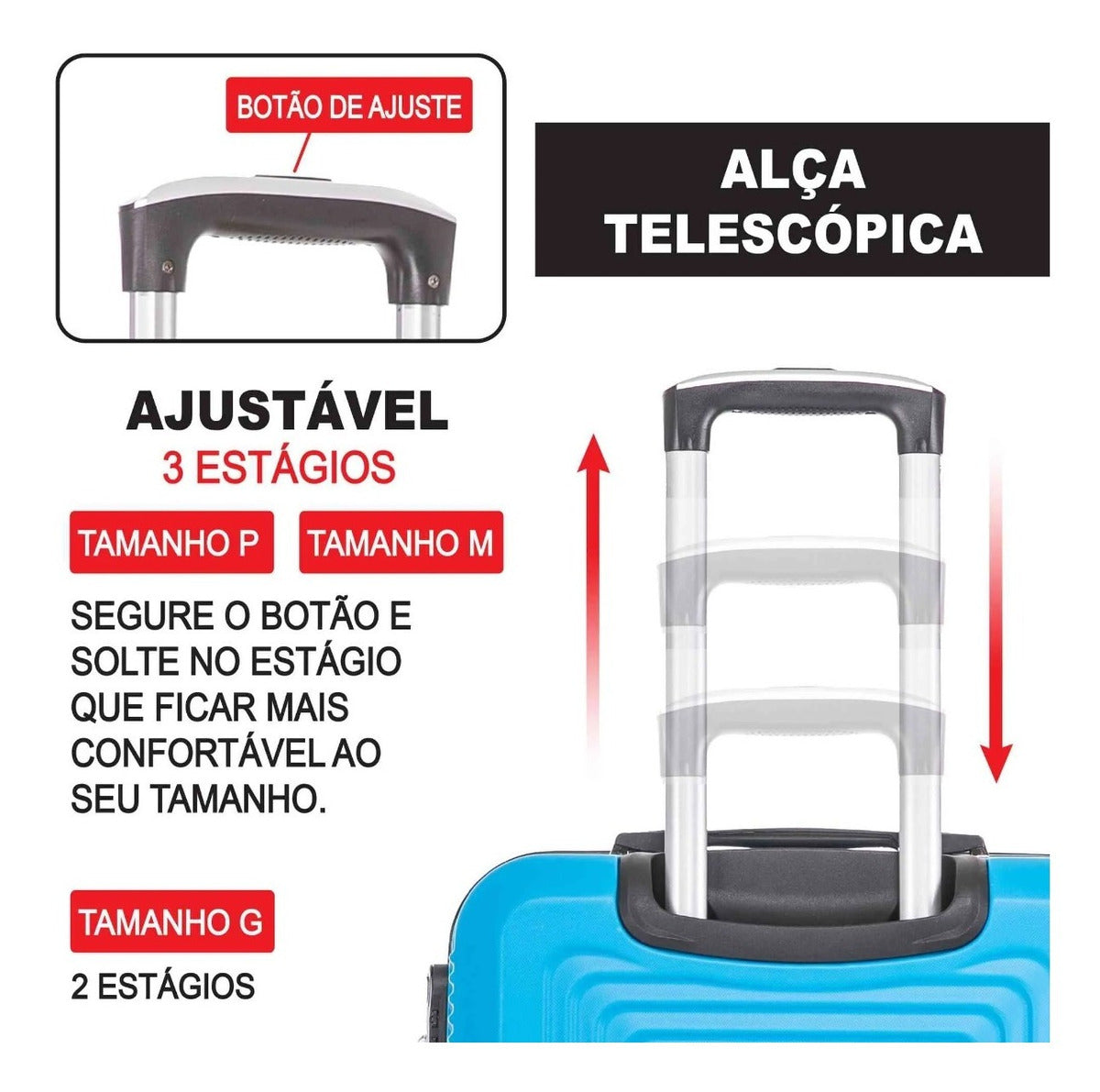 Santino 3-Piece Pisa Rigid 360° Luggage Set - MZV183J