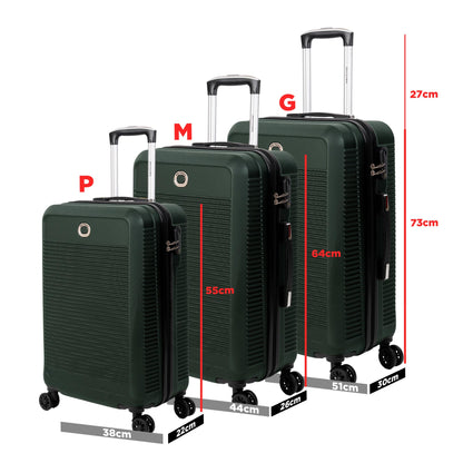Santino 3-Piece Pisa Rigid 360° Luggage Set - MZV183J