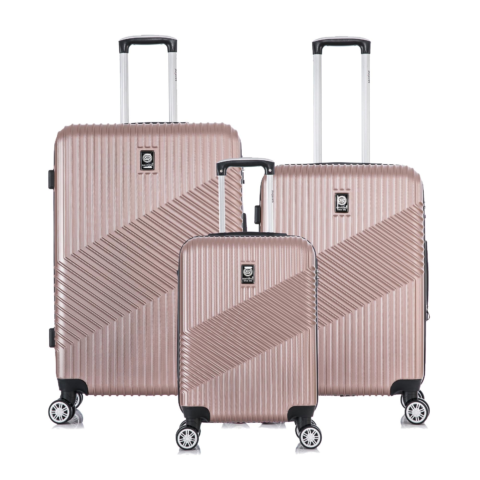 Santino Geometric 3-Piece Rigid 360° Luggage Set - SAV7003J