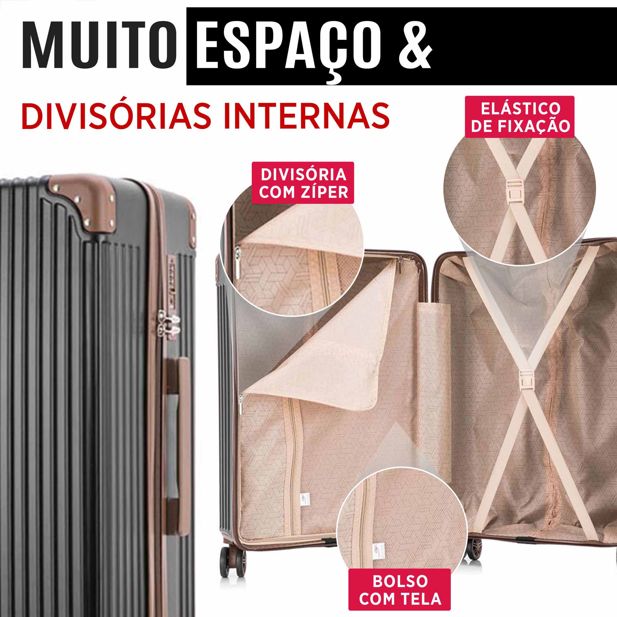 Palazzio 3 Piece 360° Luggage Set Santino PLV191J