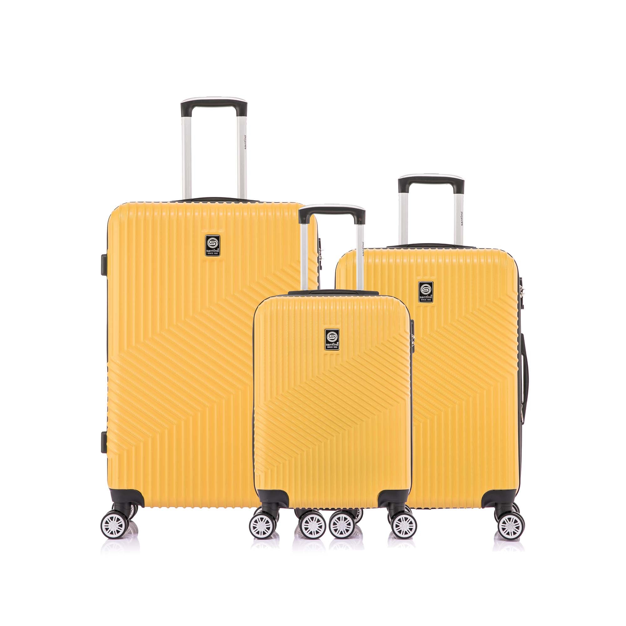 Santino Geometric 3-Piece Rigid 360° Luggage Set - SAV7003J