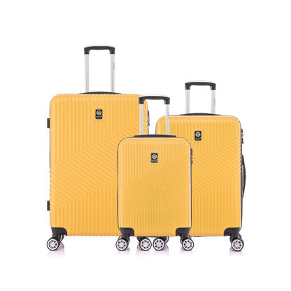 Santino Geometric 3-Piece Rigid 360° Luggage Set - SAV7003J