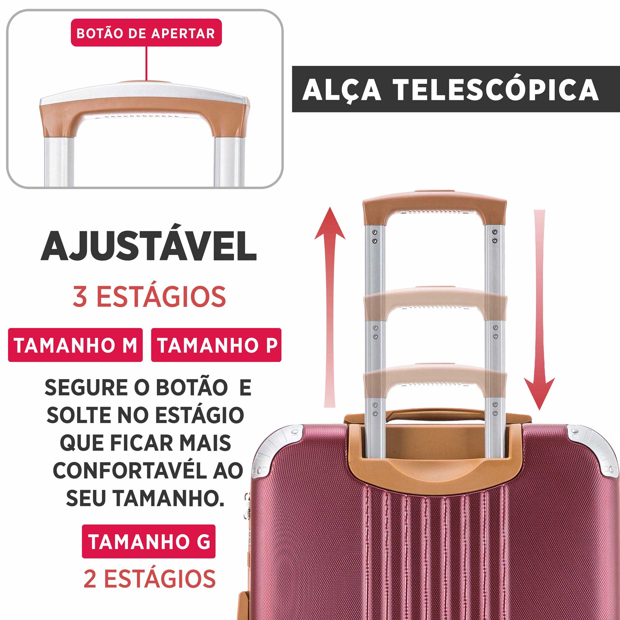 Santino Athena 3-Piece Rigid 360º Luggage Set - BGV182J