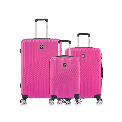 Santino Geometric 3-Piece Rigid 360° Luggage Set - SAV7003J