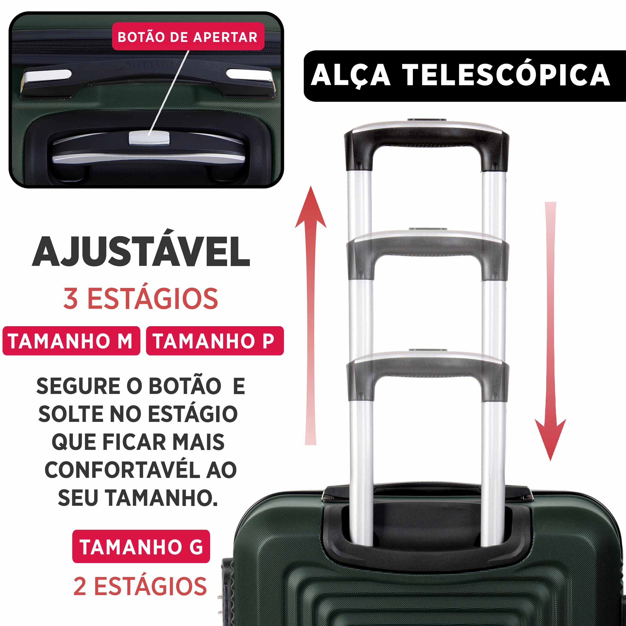 Santino 3-Piece Pisa Rigid 360° Luggage Set - MZV183J