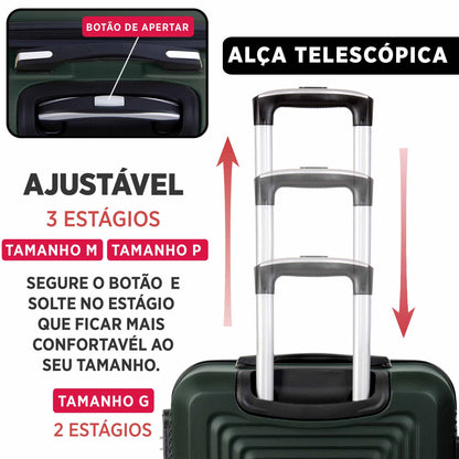 Santino 3-Piece Pisa Rigid 360° Luggage Set - MZV183J