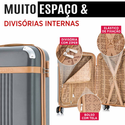 Santino Athena 3-Piece Rigid 360º Luggage Set - BGV182J