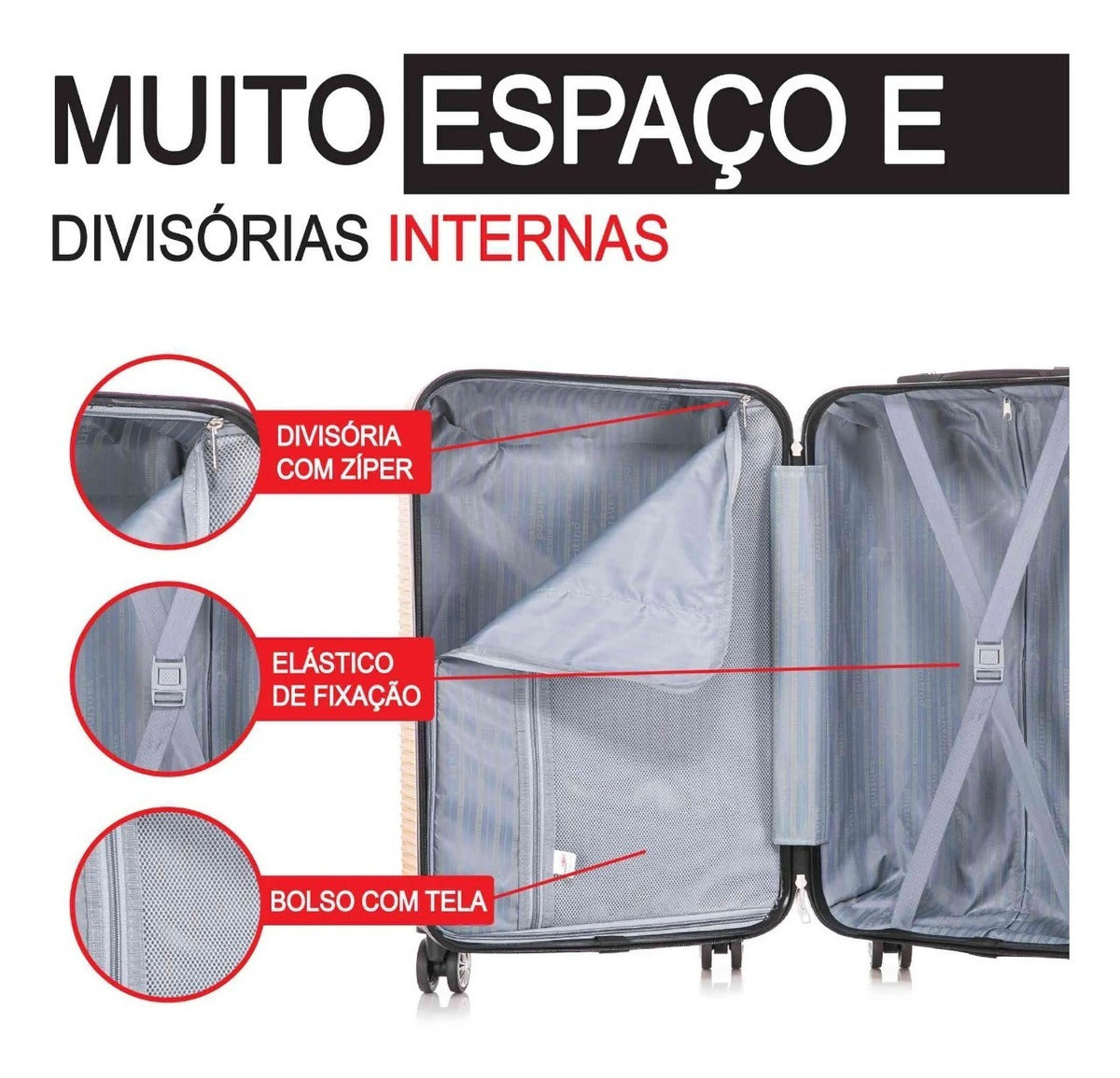 Santino 3-Piece Pisa Rigid 360° Luggage Set - MZV183J