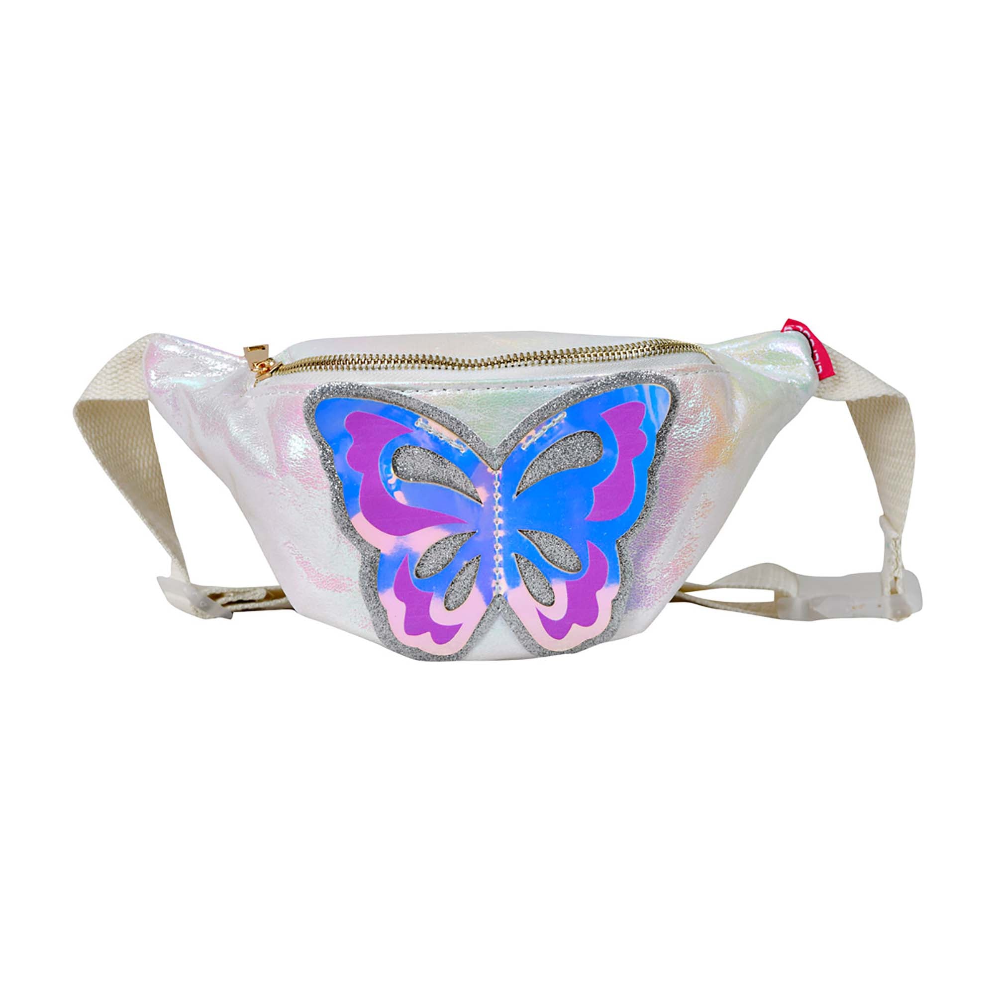 Lili July Butterfly Children's Waist Bag Color: Silver