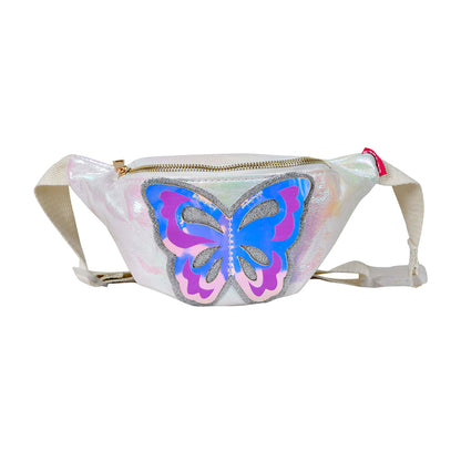 Lili July Butterfly Children's Waist Bag Color: Silver