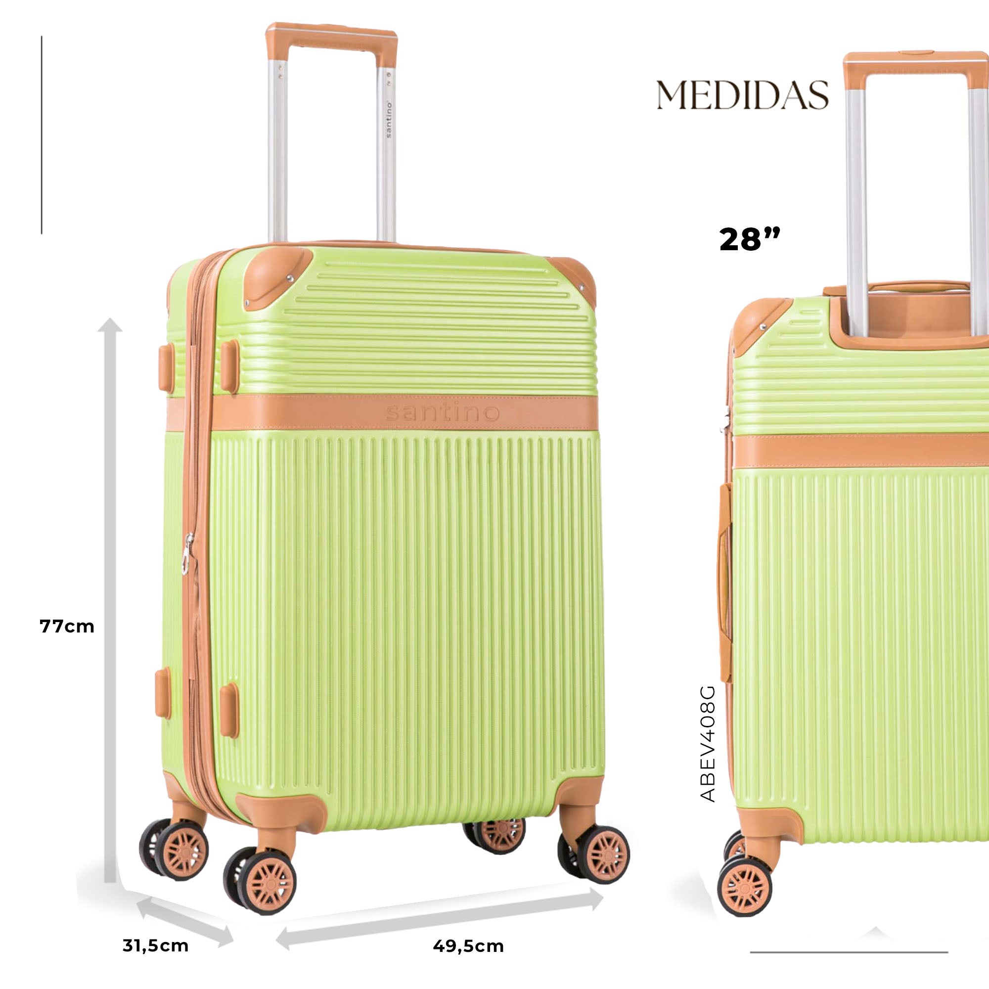 Kabri Rigid 360° Santino G Travel Suitcase - ABEV408G