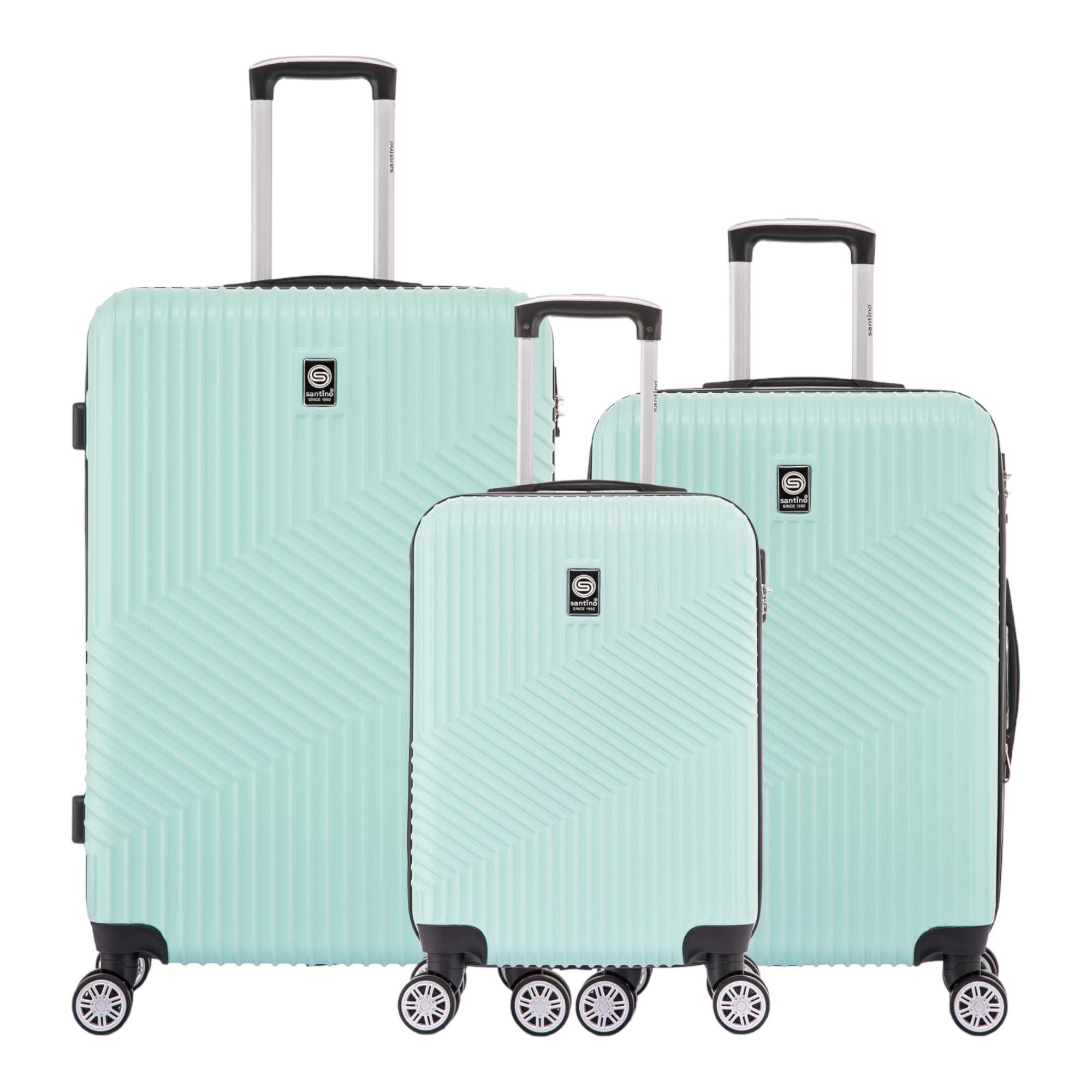 Santino Geometric 3-Piece Rigid 360° Luggage Set - SAV7003J