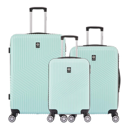Santino Geometric 3-Piece Rigid 360° Luggage Set - SAV7003J
