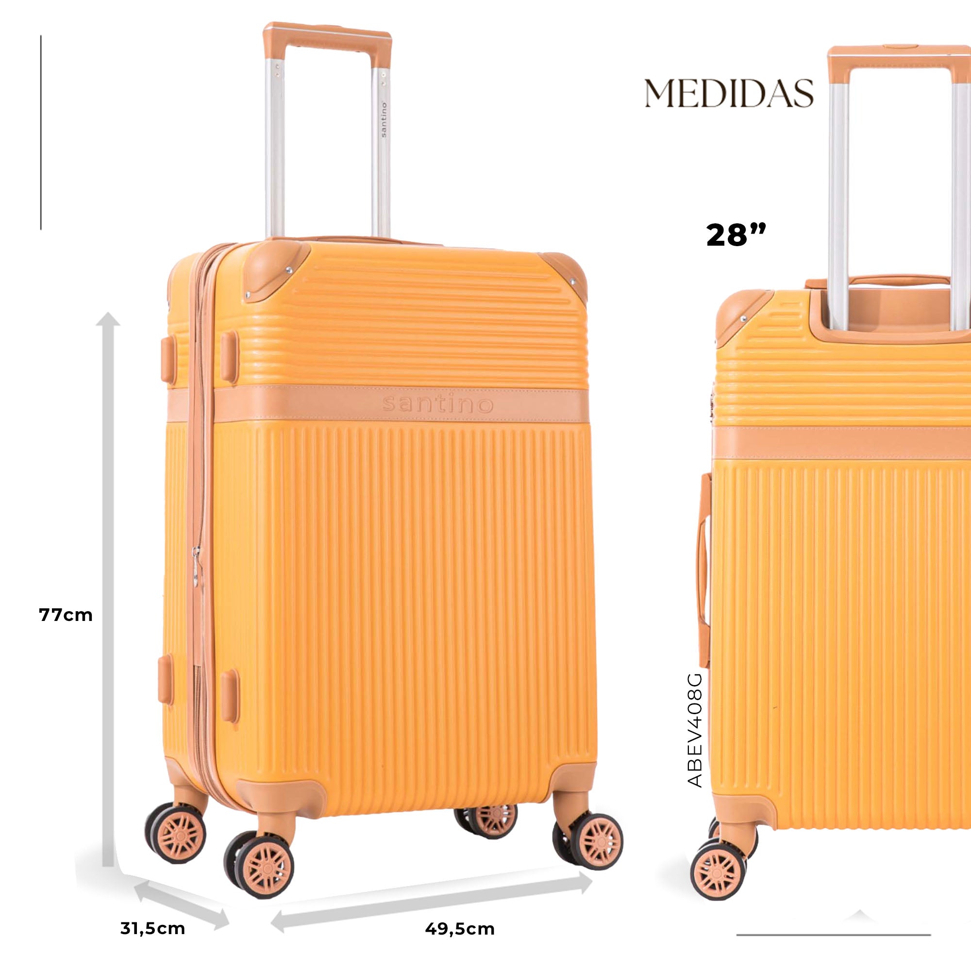 Kabri Rigid 360° Santino G Travel Suitcase - ABEV408G